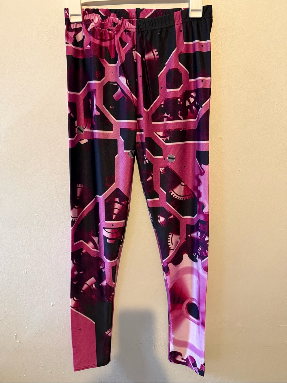 Pink Gear print Leggings